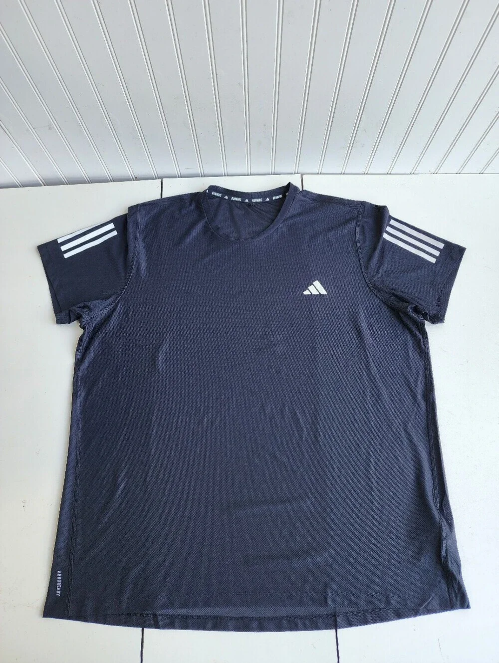 Adidas Men's Own the Run Tee Black Mesh Short Sleeve Sz 2XL XXL